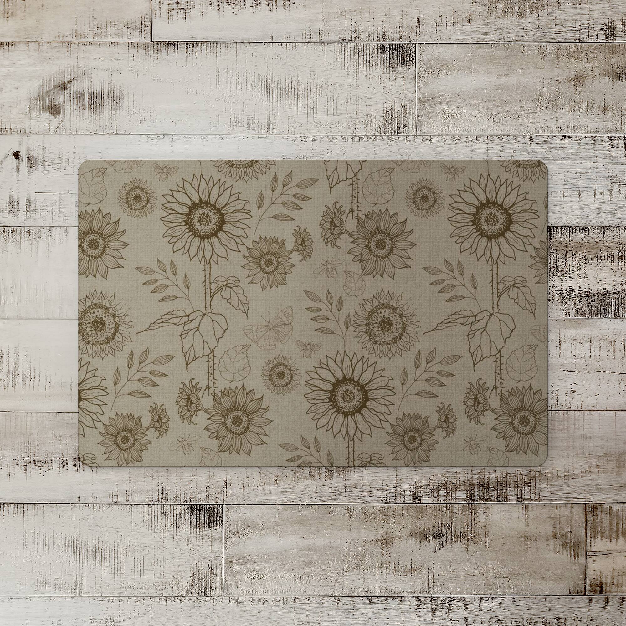 Sunflower Icons Floor Mat